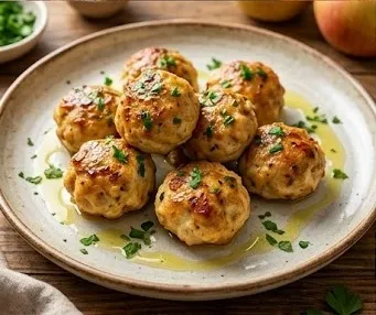 Boulettes de Poulet et Pomme au Four