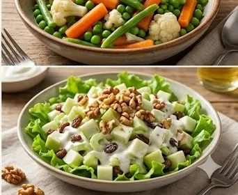 Salade Waldorf Légère au Yaourt Grec et Noix