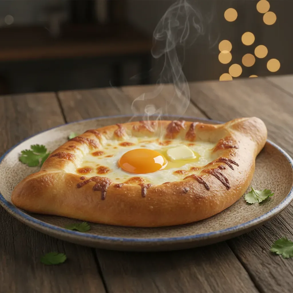 Khachapuri Géorgien : L'irrésistible pain-bateau au fromage et à l'œuf !