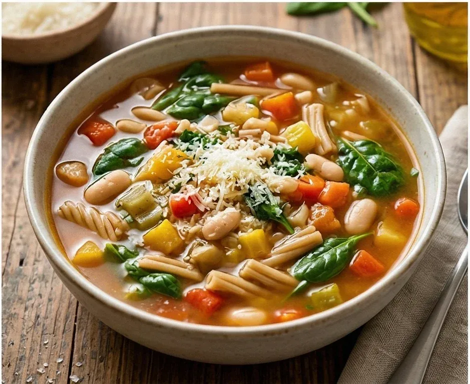 Soupe Minestrone aux Légumes et Haricots Blancs