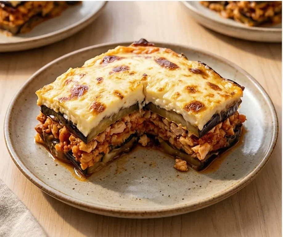 Moussaka Légère d'Aubergine au Poulet