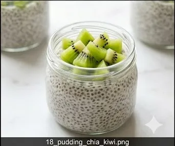 Pudding de Chia au Lait d'Amande et Kiwi