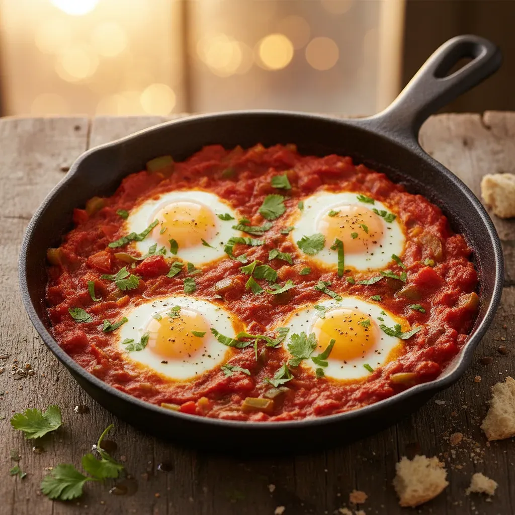 🍳 Shakshuka Tunisienne : L'Éclat Méditerranéen au Petit-Déjeuner