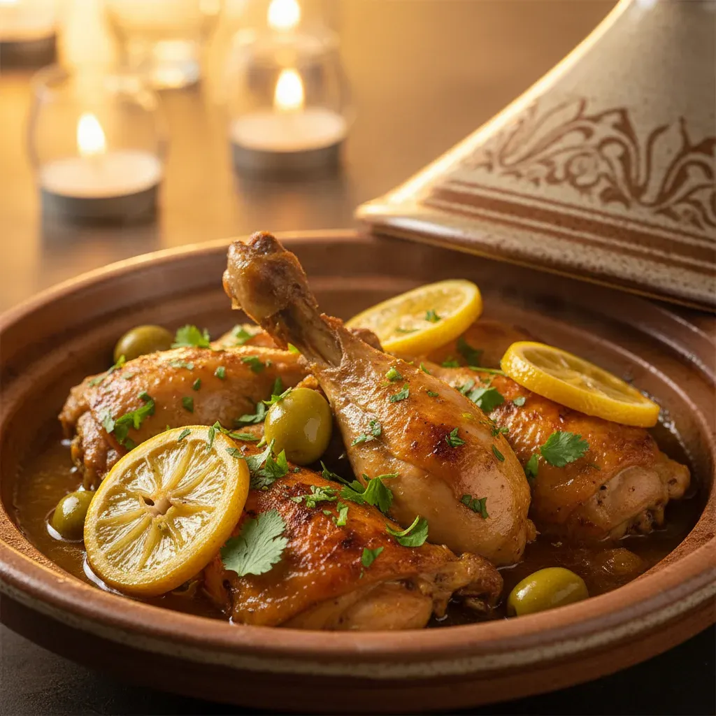 Tajine de Poulet: Citron Confit & Olives, une Escapade Marocaine Authentique